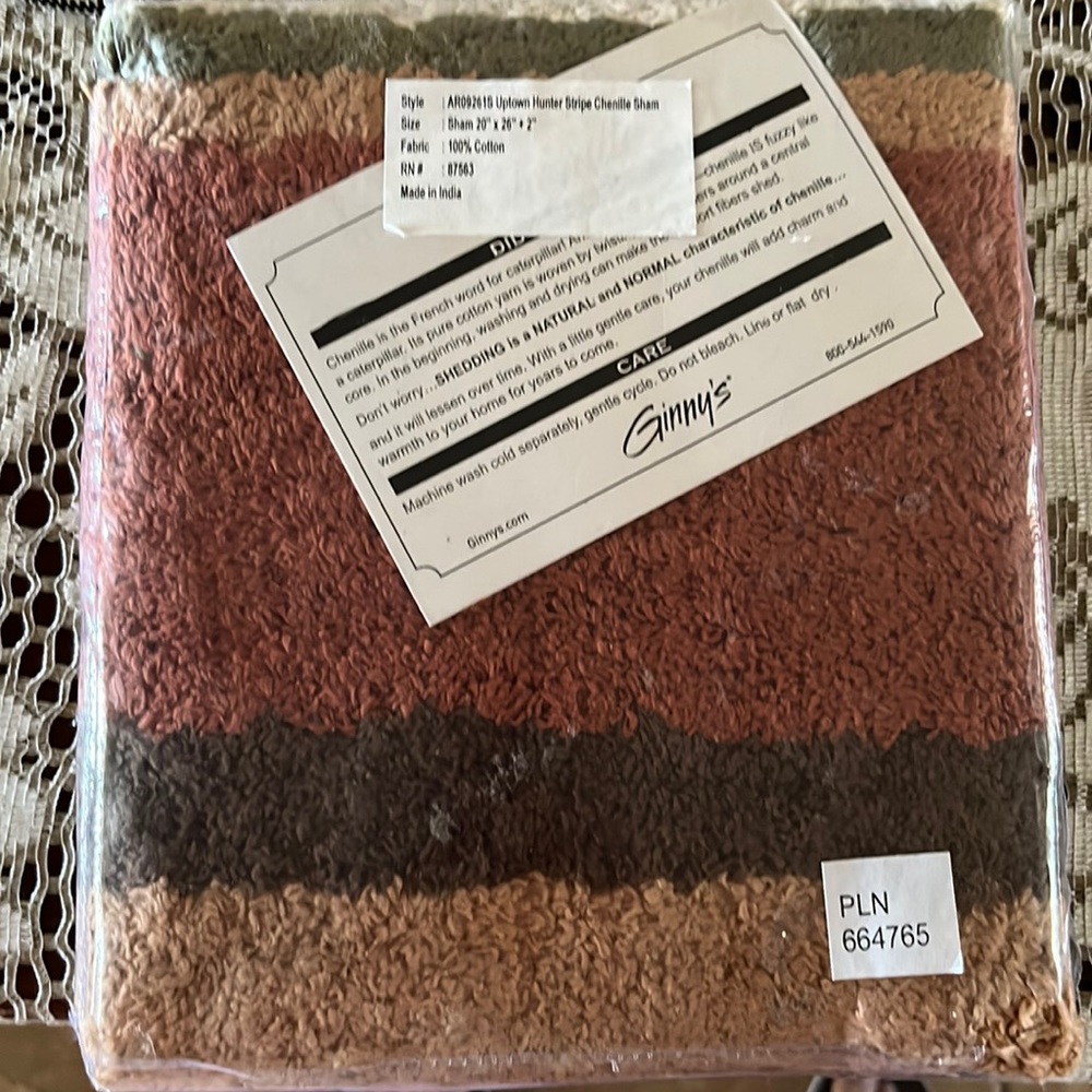 New Chenille Ginny’s  Sham